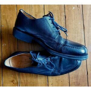 Sandro Moscolini Vineyard 3060 Men's Oxfords Black Pebbled Leather Shoes 10D